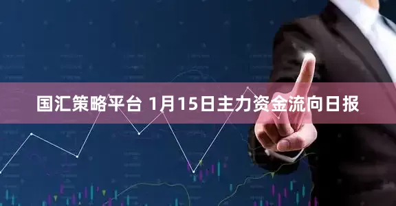 国汇策略平台 1月15日主力资金流向日报